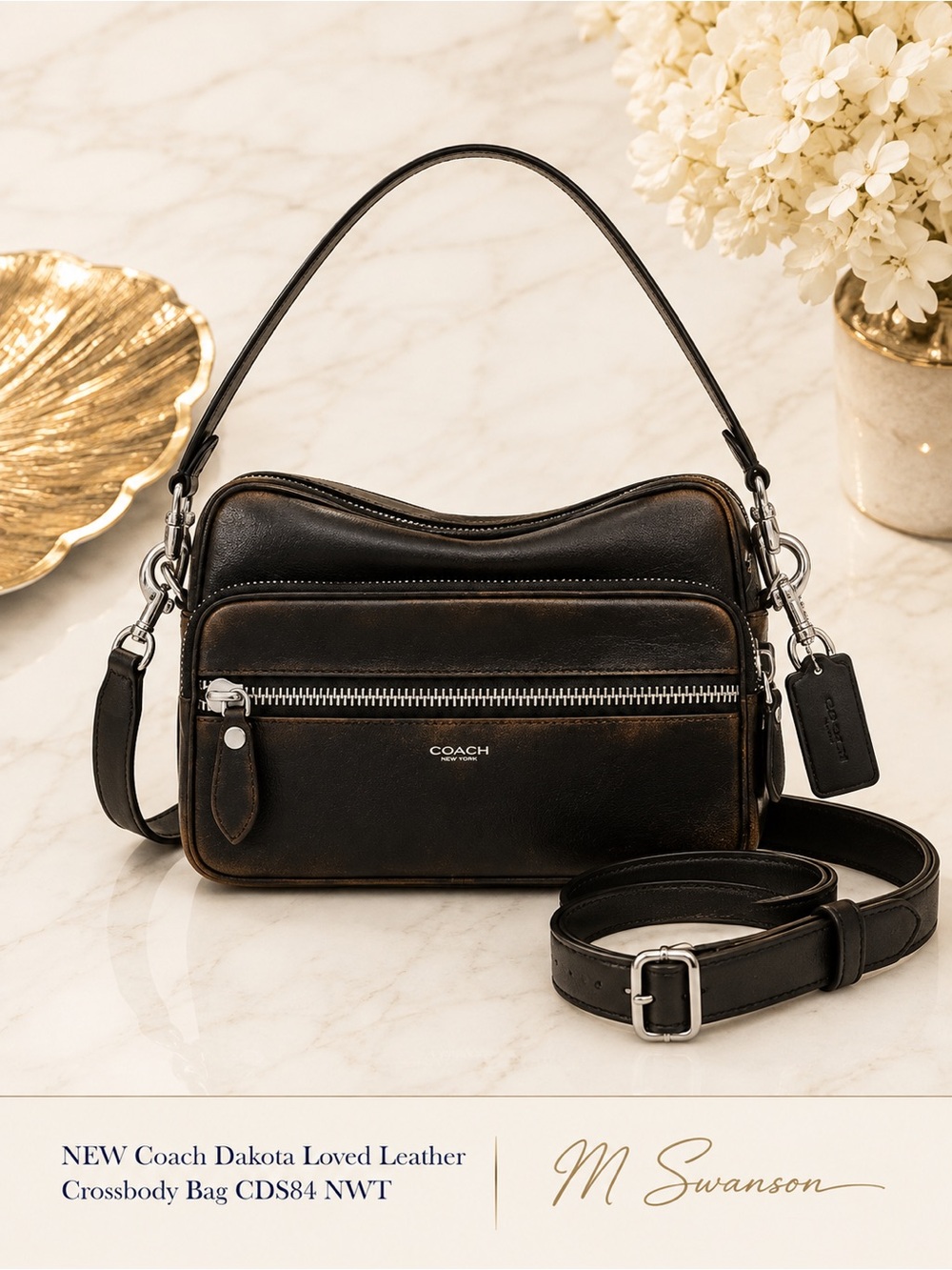 NEW Coach Dakota Loved Leather Crossbody Bag CDS84 NWT